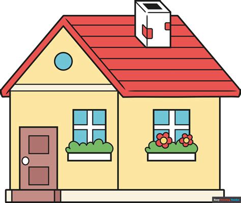 bahay drawing easy|How to Draw a House .